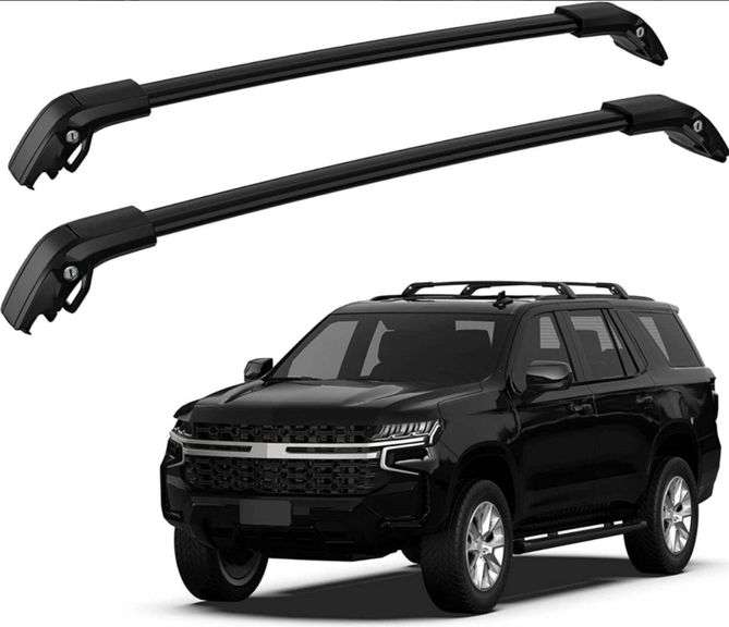 MOSTPLUS Roof Rack Cross Bar Rail Compatible with 2021 2022 2023 Chevrolet Tahoe Suburban GMC Yukon XL Cadillac Escalade ESV Cargo Racks Rooftop Luggage Canoe Kayak Carrier Rack
