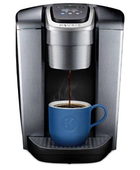 Keurig K-Elite Single Serve K-Cup Pod Coffee Maker, with Strength and Temperature Control, Iced Coffee Capability, 8 to 12oz Brew Size, Programmable, Brushed Silver