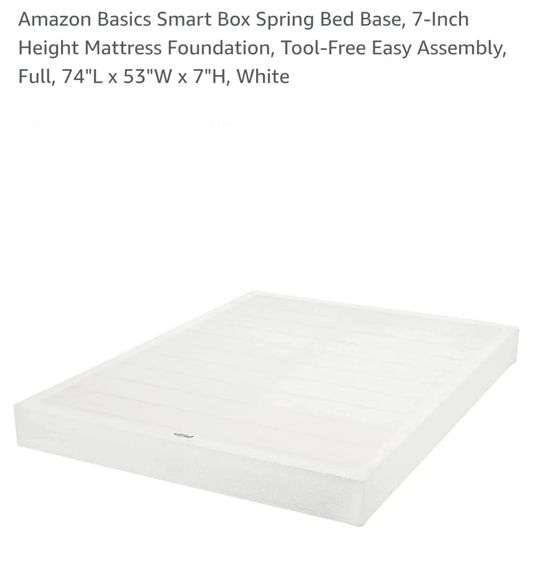 Amazon Basics Smart Box Spring Bed Base, 7-Inch Height Mattress ...