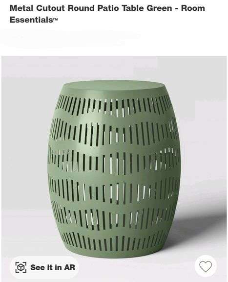 Read! Metal Cutout Round Patio Table