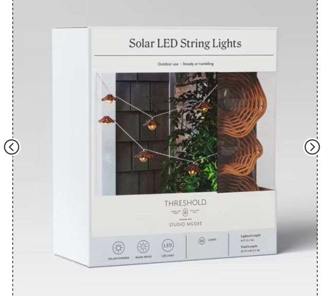 10ct Solar LED Outdoor Orb and Globe String Lights with Plastic Rattan Woven Hoods Clear/Brown - Threshold™ designed with Studio McGee