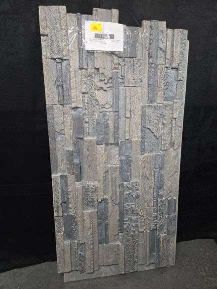 EverStone Cascade Faux Stone Panel, 48 5/8"W x 24 3/4"H x 1 1/4"D, Boardwalk Bay Color