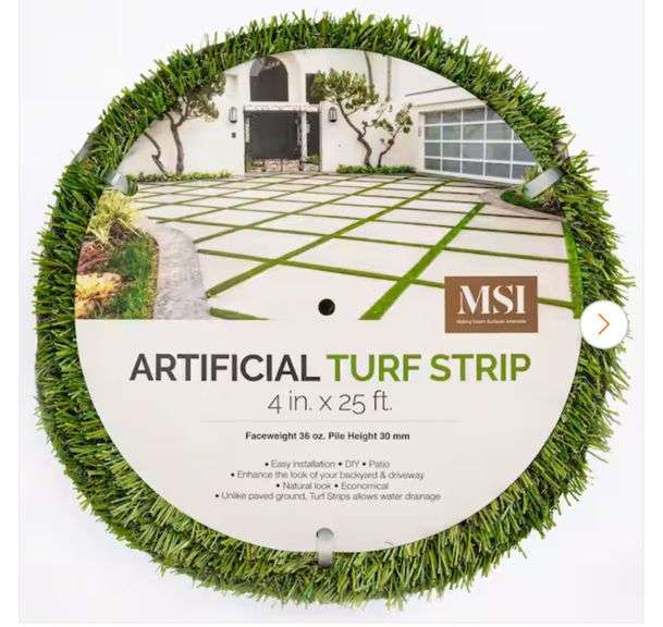 (3) 0.33 ft. x 25 ft. Emerald Green Artificial Turf Strip