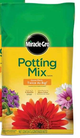 Miracle-Gro Potting Mix, For Container Plants, Flowers, Vegetables, Annuals, Perennials, Shrubs, Feeds for up to 6 Months, 8 qt.