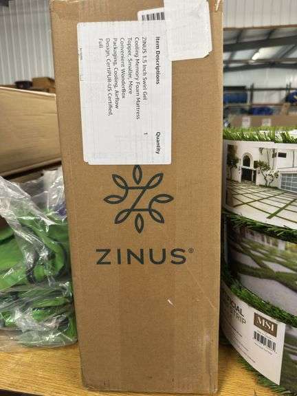 ZINUS 1.5 Inch Swirl Gel Cooling Memory Foam Mattress Topper, Smaller, More Convenient WonderBox Packaging, Cooling, Airflow Design, CertiPUR-US Certified, Full