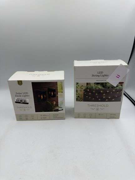 LED lights- see picture, Threshold LED string lights and Threshold Solar LED Deck lights