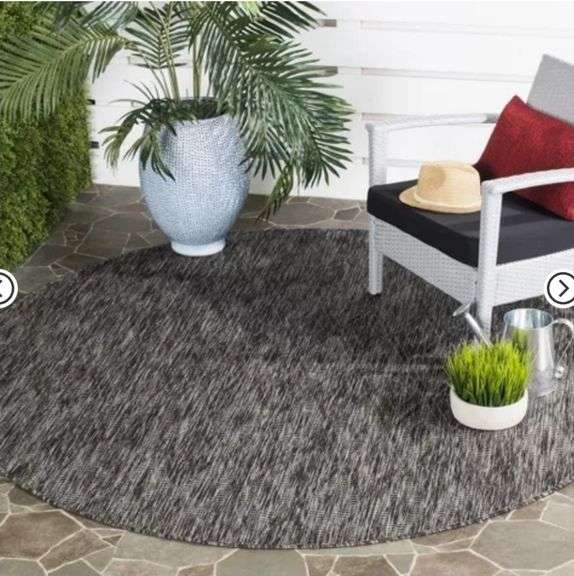 Courtyard CY8522 Power Loomed Indoor and Outdoor Rug - Safavieh 6'x7' Round