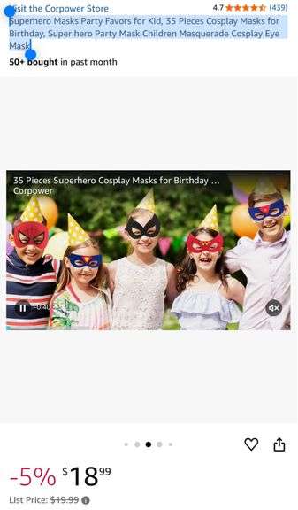 (3) Superhero Masks Party Favors for Kid, 14 Pieces Cosplay Masks for Birthday, Super hero Party Mask Children Masquerade Cosplay Eye Mask
