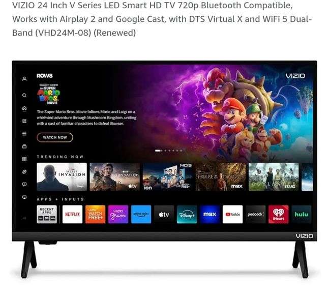 VIZIO 24" V Series LED Smart HD TV 720p BT Works with Airplay 2 & Google Cast VHD24M-0810