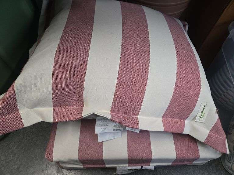 (2) Cabana Stripe Outdoor Deep Seat Back