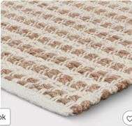 Color Block Braided Outdoor Area Rug Ivory - Threshold 7'x10'