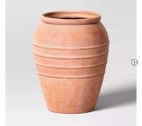 Classic Ribbed Composite Indoor Outdoor Planter Pot Terracotta Pink - Threshold™