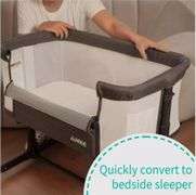 AMKE Baby Bassinets, Bedside Sleeper,All mesh, grey