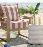 (2) Cabana Stripe Outdoor Deep Seat Back