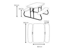 LIFETIME 280094 Kid's Picnic Table, Size 1, Almond