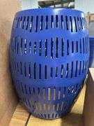 Metal Cutout Round Patio Accent Table - Room Essentials™, blue