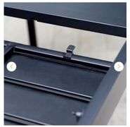 READ! Black Expandable Rectangle Metal Patio Outdoor Dining Table