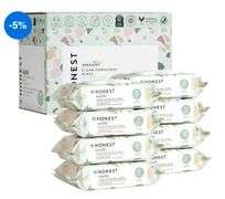 The Honest Company Clean Conscious Unscented Wipes | Over 99% Water, Compostable, Plant-Based, Baby Wipes | Hypoallergenic for Sensitive Skin, EWG Verified | Geo Mood, 576 Count