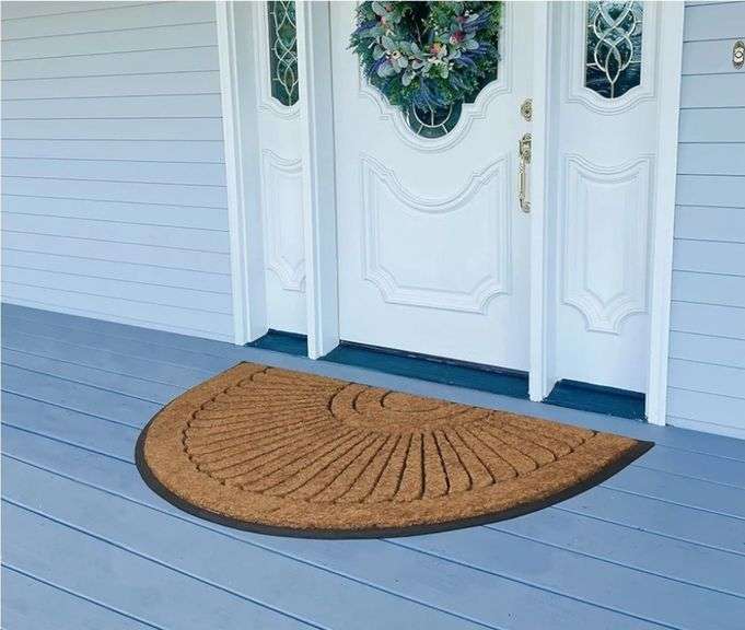 Natural Coir and Rubber Door Mat, 24”x36”