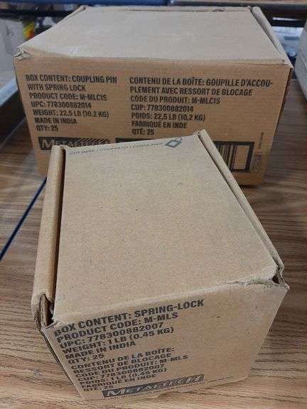 1 Box MetalTech Coupling Pin with Spring Lock 25ct & 1 Box of MetalTech Spring Locks 25ct
