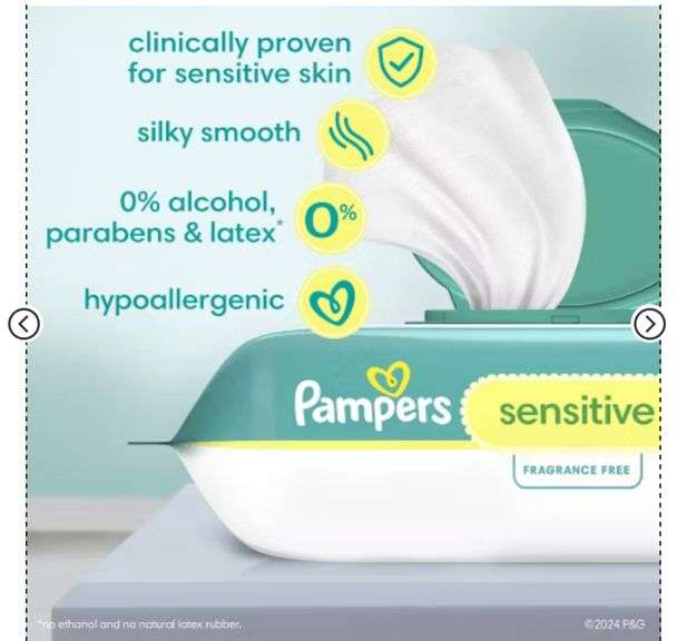 Pampers Sensitive Baby Wipes,  1008 wipes