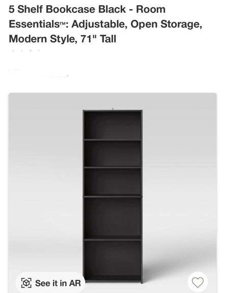 Room Essentials 5 Shelf Bookcase