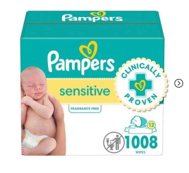 Pampers Sensitive Baby Wipes,  1008 wipes