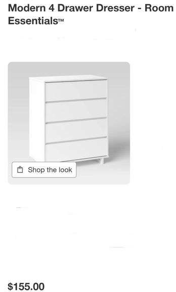Modern 4 Drawer Dresser - Room Essentials