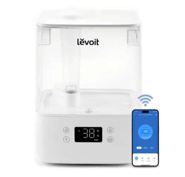 Levoit Classic 300S Ultrasonic Smart Humidifier White: Cool Mist, No Filter, 300-500 sq. ft., Bedroom & Baby Use