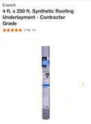 Everbilt 4 ft. x 250 ft. Synthetic Roofing Underlayment - Contractor Grade