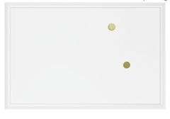 U Brands Farmhouse Magnetic Dry Erase Board, 30"x20", White Wood Style Frame, Includes 2 Magnets