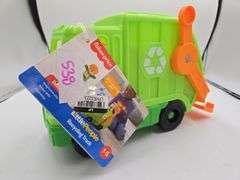 Fisher-Price Little People Musical Toddler Toy Recycling Truck Garbage Vehicle with Figure for Pretend Play Ages 1+ Years