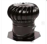 GAF Master Flow 12 in. Black Galvanized Internally Braced Dual-Bearing Wind Turbine