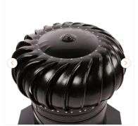 GAF Master Flow 12 in. Black Galvanized Internally Braced Dual-Bearing Wind Turbine