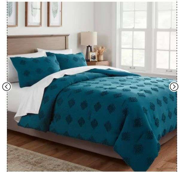 Tufted Diamond Crinkle Comforter and Sham Set - Threshold, TWIN/XL TWIN
