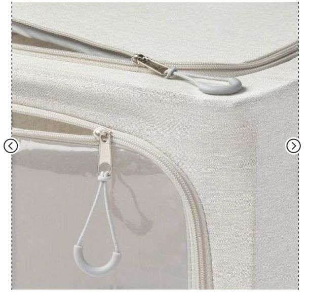 Set of 2 Zipper Fabric Storage Cubes Gray - Brightroom, small