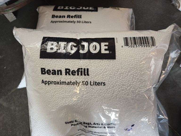 (2) Big Joe Bean Refill Approx 50 Liters Each