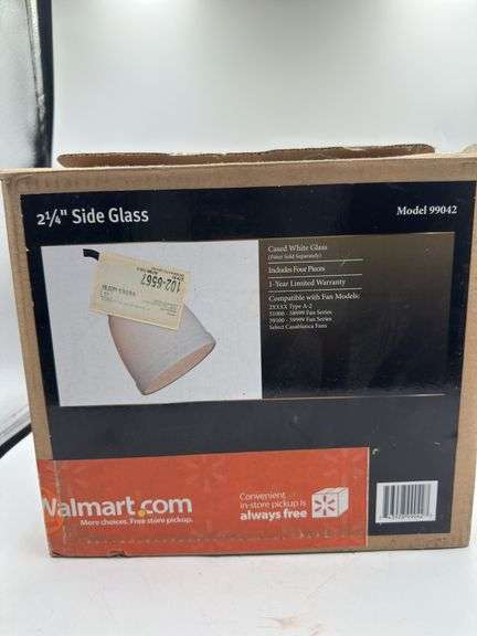21/4” Side Glass, Cases White Glass