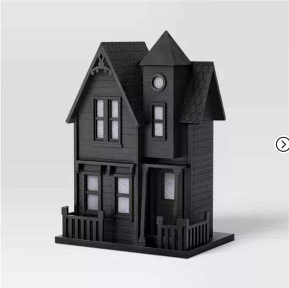 Large Haunted House Figurine Black - Threshold 16"H