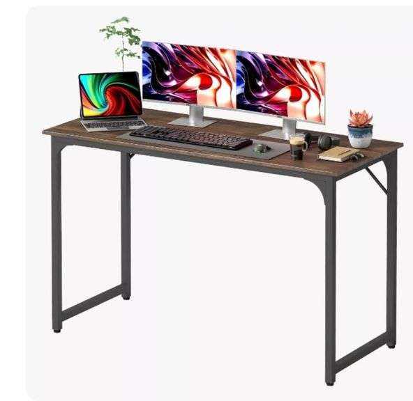 FDW Computer Desk 32/39/47 inch Length Study Writing Table Adjustable feet for Home Office