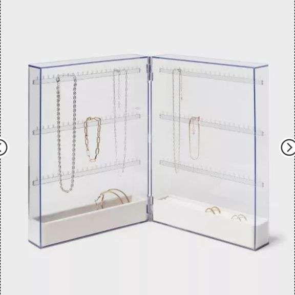 Folding Acrylic Accessory Organizer - Brightroom™: Clear Jewelry Storage, Necklace & Earring Holder