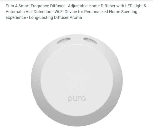 Pura 4 Smart Fragrance Diffuser - Adjustable Home Diffuser with LED Light & Automatic Vial Detection - Wi-Fi Device for Personalized Home Scenting Experience - Long-Lasting Diffuser Aroma