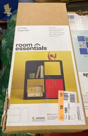 4 Cube Decorative Bookshelf Brown - Room Essentials™