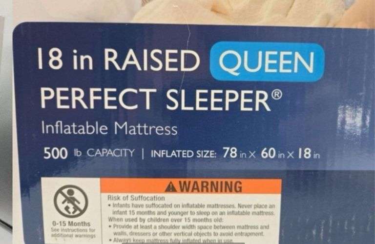 Serta Perfect Sleeper Raised Queen Comfort Top Inflatable Mattress 18in High