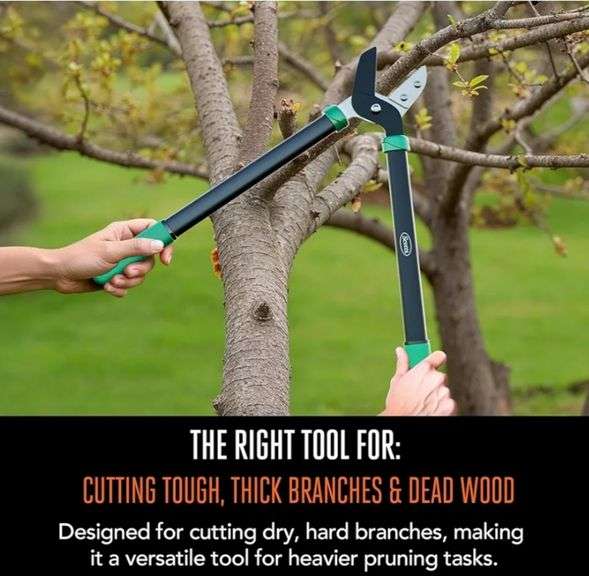 Scotts 21 in. Anvil Lopper – Heavy-Duty Branch Cutter with Teflon-Coated Carbon Steel Blade, 1.5 in