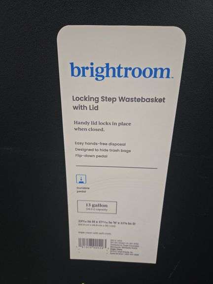 Brightroom Locking Step Wastebasket with Lid 13 Gallon