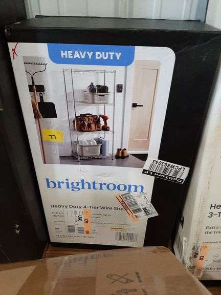 4 Tier Wire Shelving Chrome - Brightroom