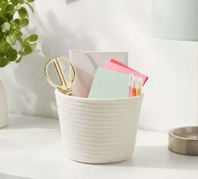 (2) Decorative Coiled Rope Baskets
