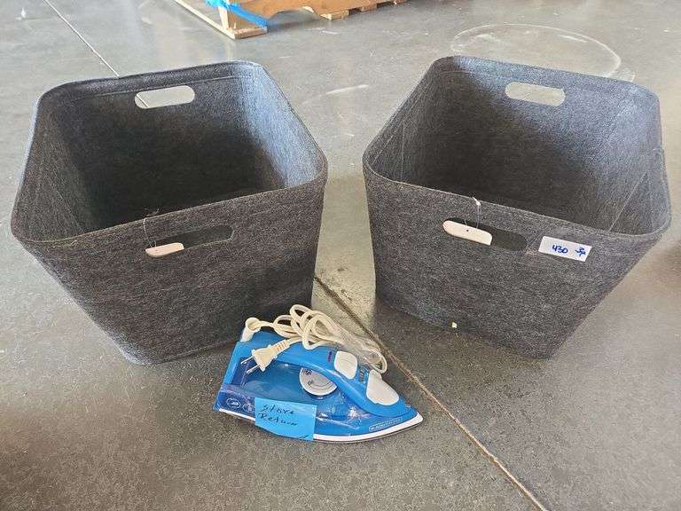 Read! 2 Fabric Bins and Iron