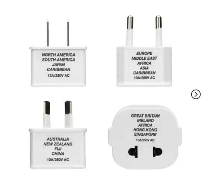 (2) Travel Smart Polarized 12W Power Adapter Plug 4pc Set